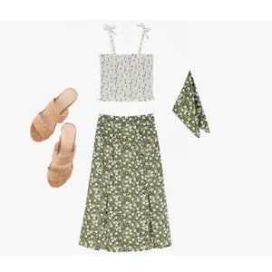 Petite studio dora top sage floral